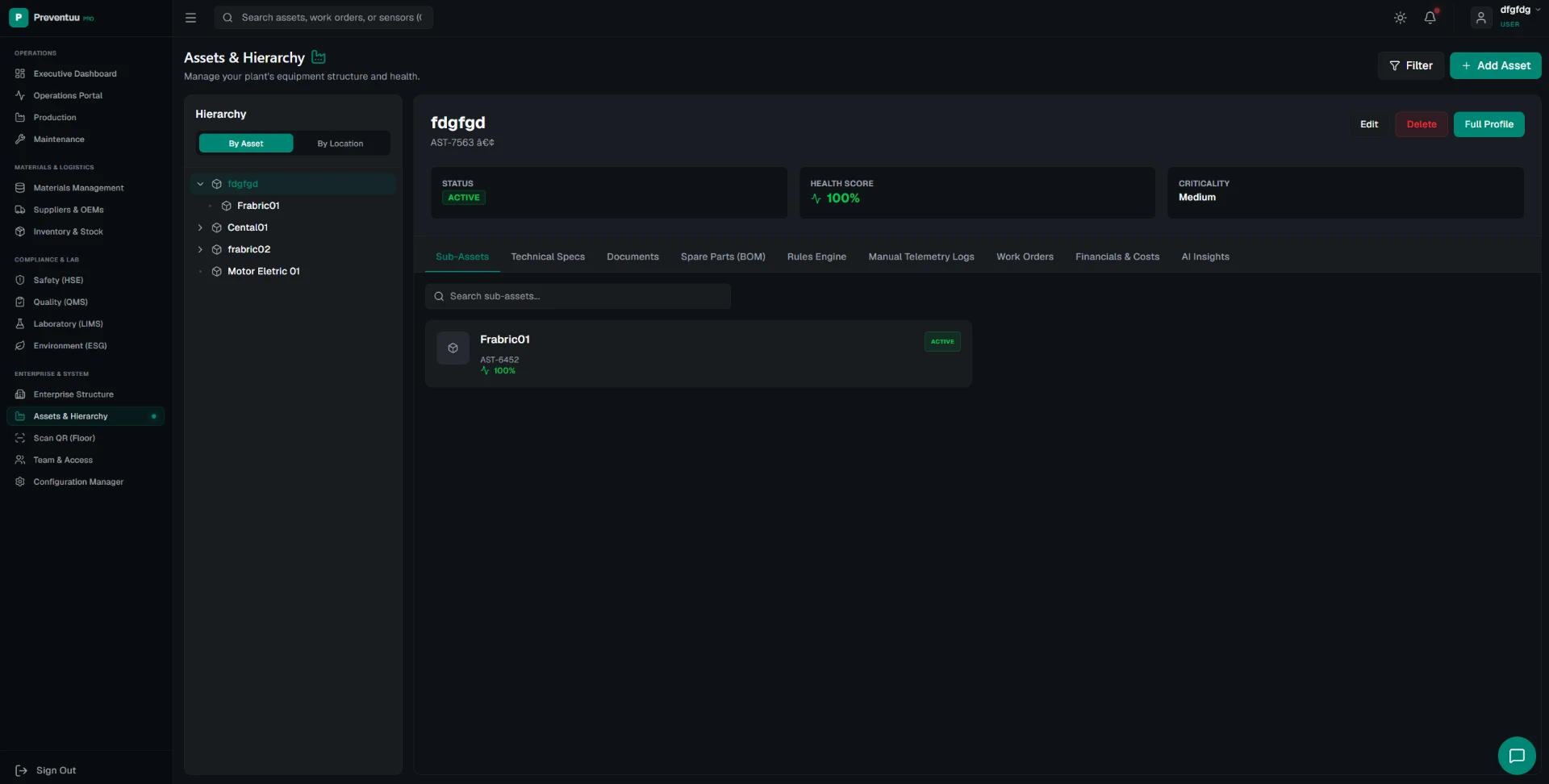 Industrial Management Platform